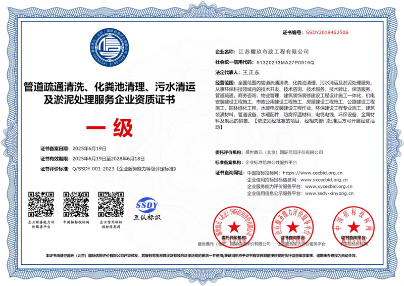 六合企业资质证书